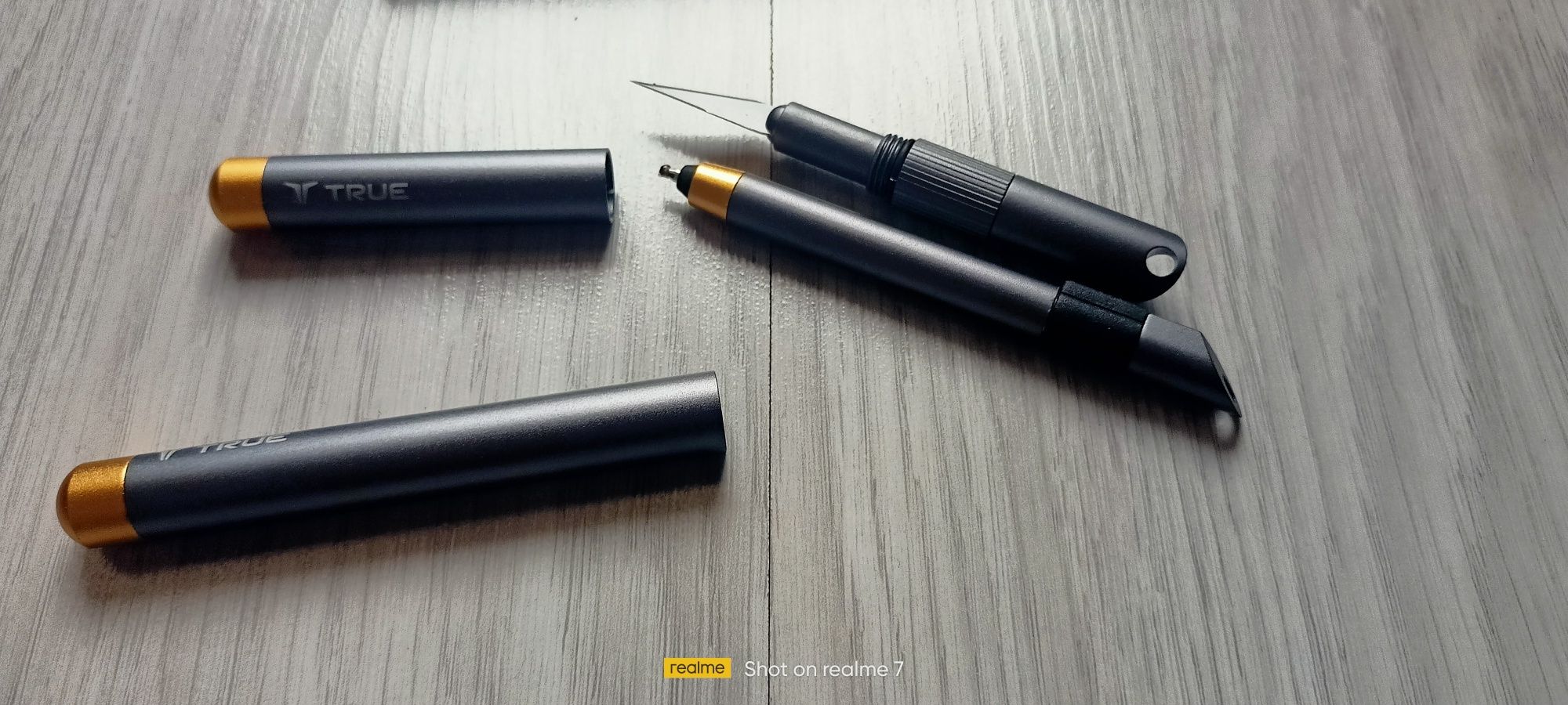 EDC комплект алуминиеви нож, отвертка и химикалка