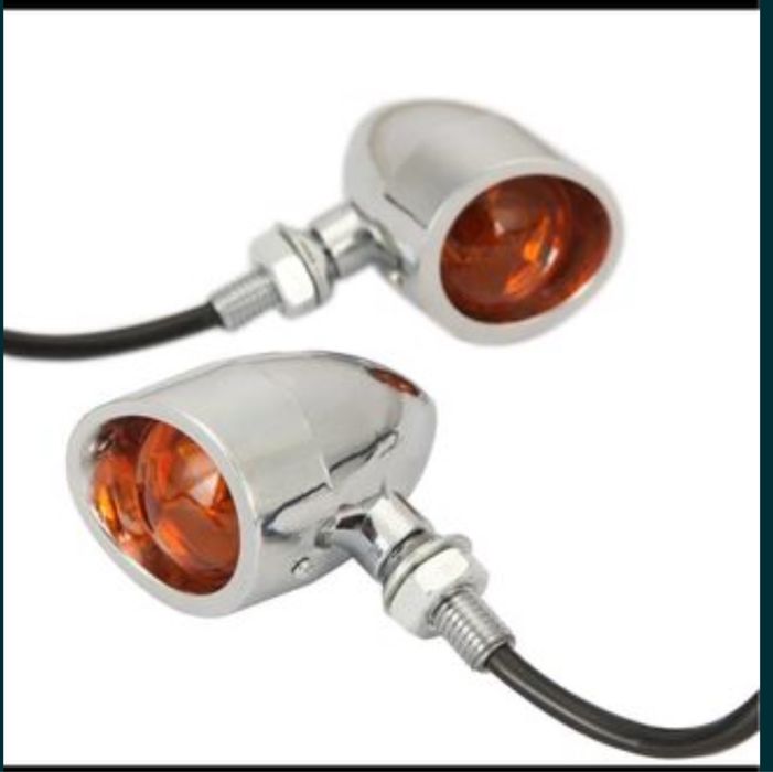 Semnalizari moto cromate full metal chopper bobber cruiser touring etc