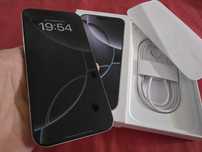 -Iphone 16Pro Max, 256Gb, 8Ram, bat: 100%, Silver Titanium, cutia comp