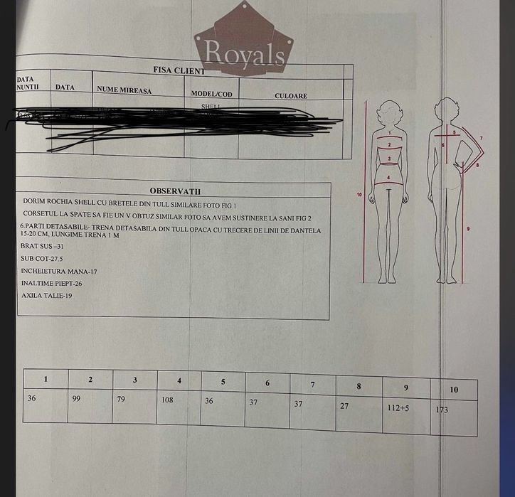 Vând rochie de mireasă  Royals