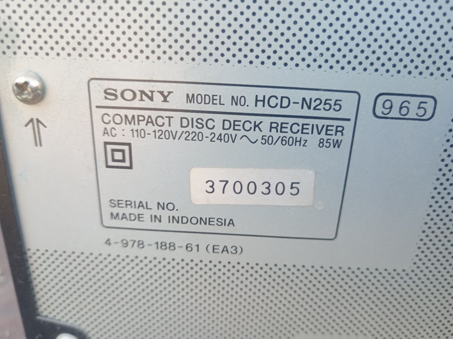 Муз. центр  SONY 225