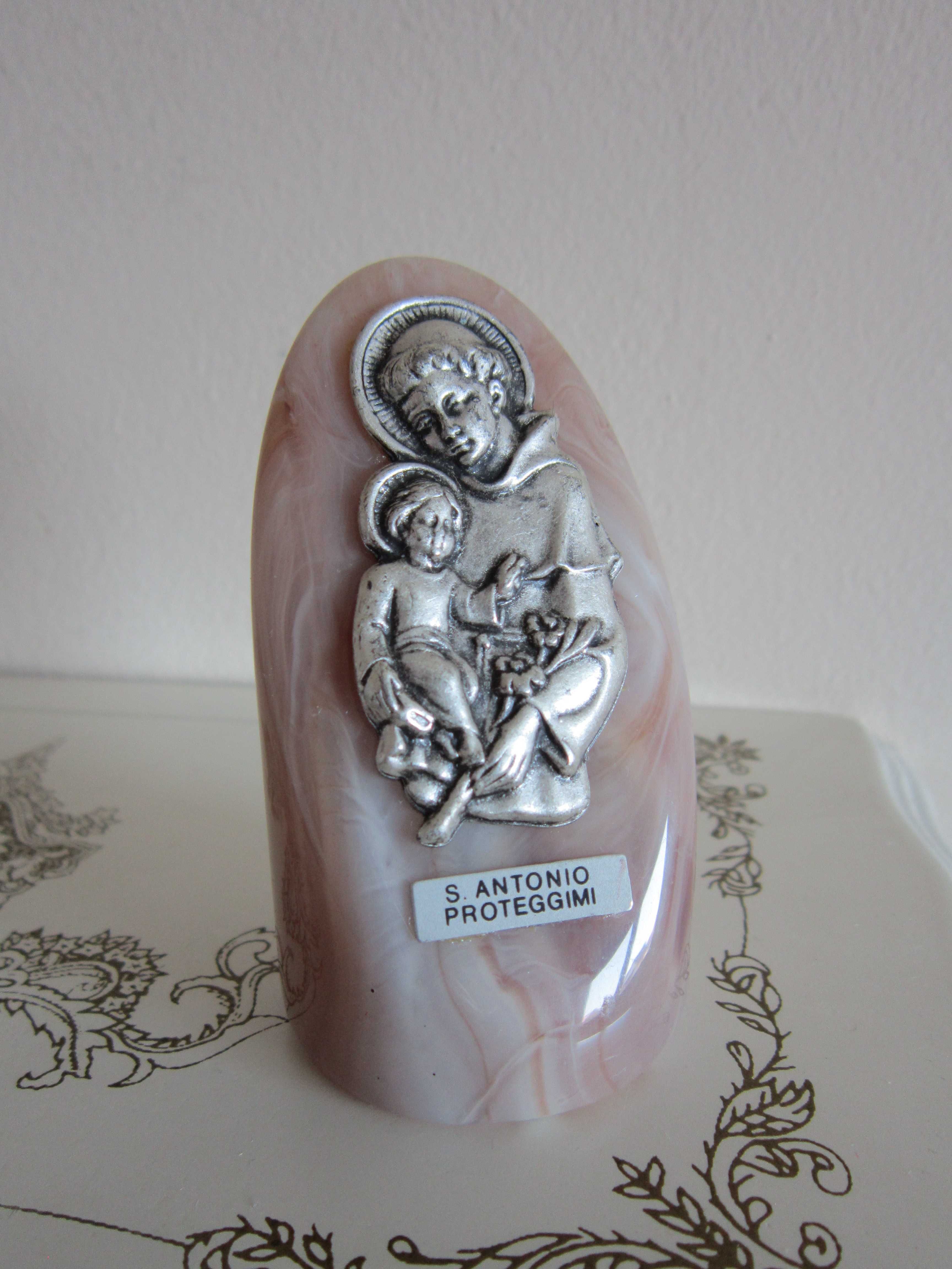 cadou rar Sfantul Anton de Padova cu pruncul Iisus, fabricat Italia'70