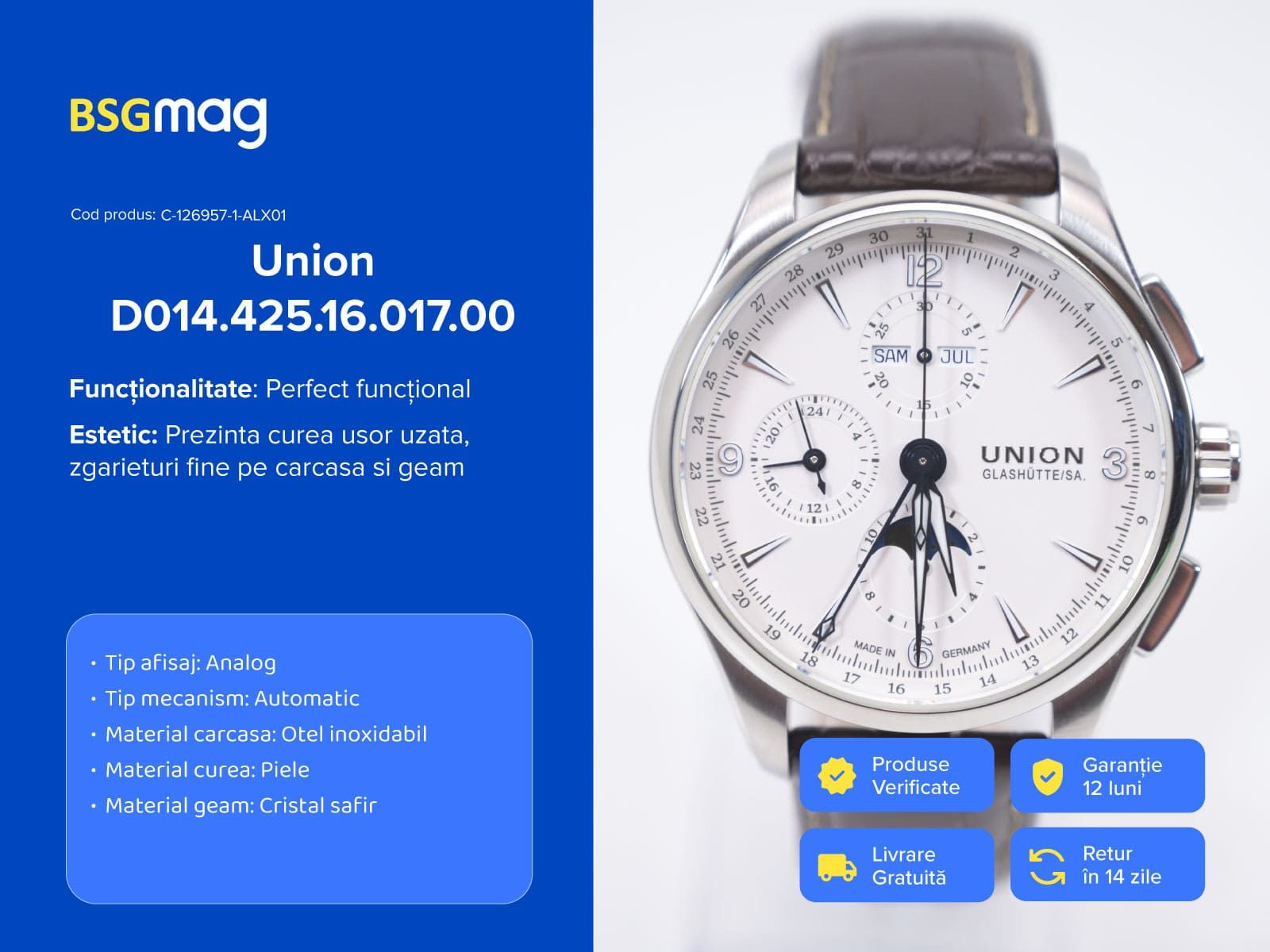 Ceas Union D014.425.16.017.00 - BSGmag