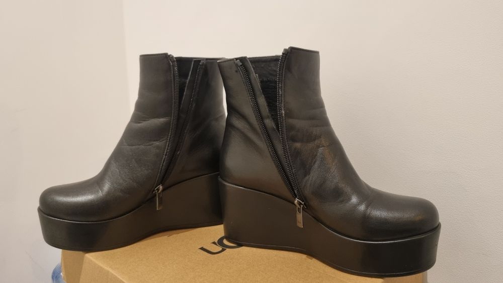 Botine piele dama  cu platforma 36