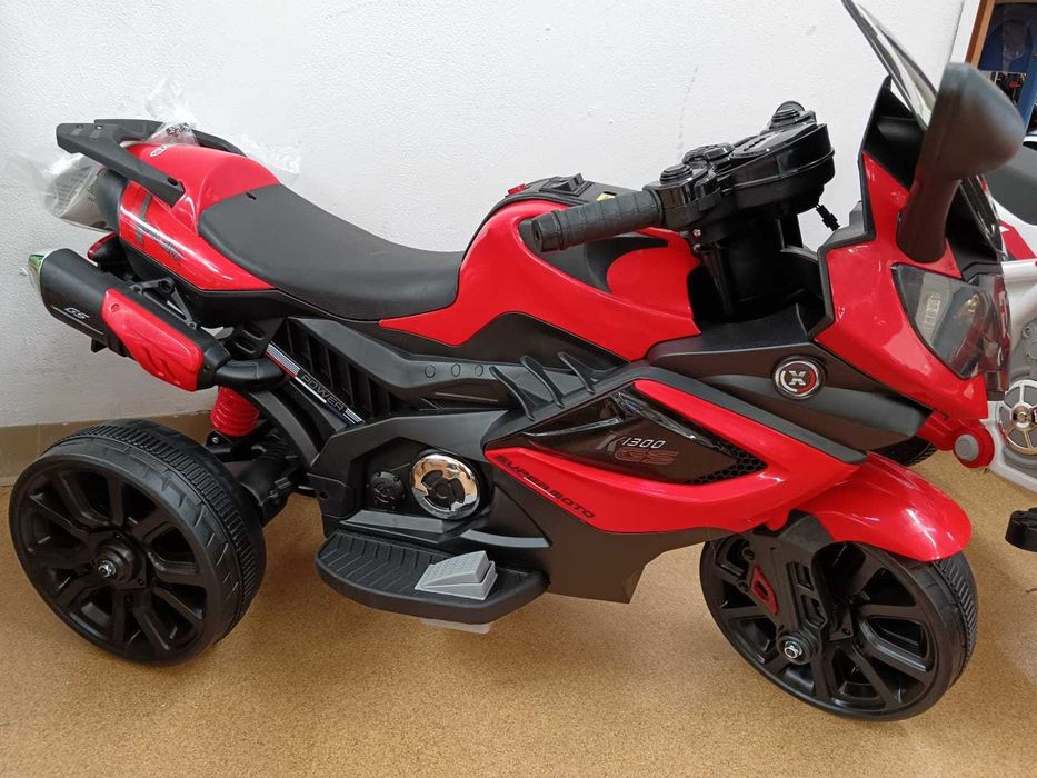 Motocicleta Electrica pentru Copii 12V 2 Motoare Rosu / Alb