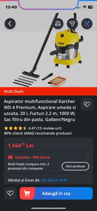Karcher WD 4 Premium 1000 W