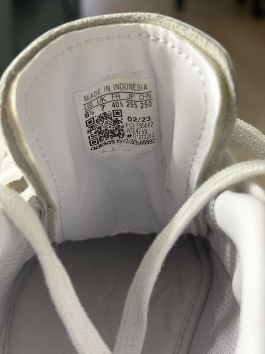 Adidasi Dama Albi Stan Smith Noi Piele