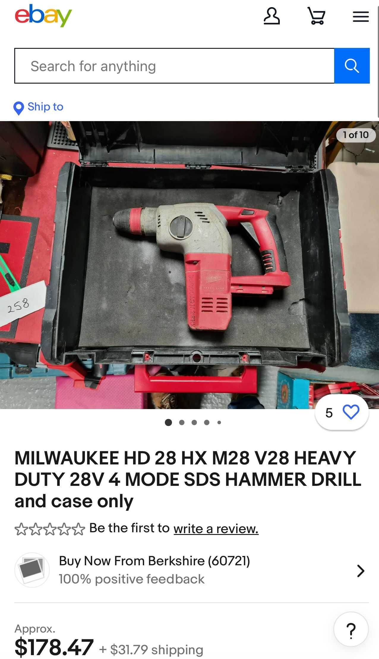 Milwaukee HD 28 HX - Акумулаторен перфоратор 28V