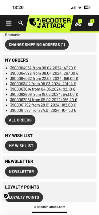 Vand yamaha aerox 2016