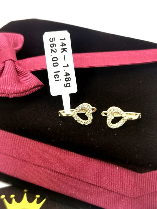 Bijuteria Royal cercei din aur 14k 1.48 cm