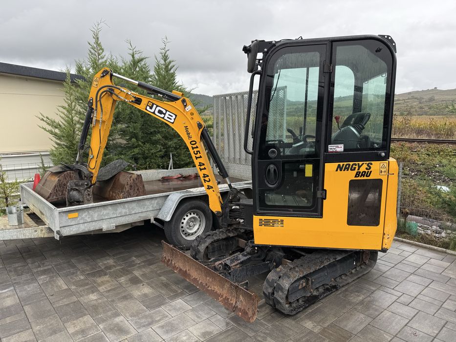 Excavator JCB 19C-1 + Remorcă 3.5 tone – Pachet complet!