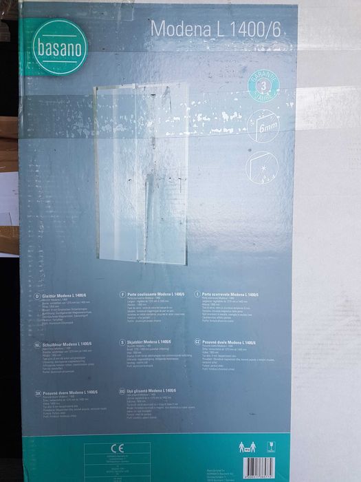 Uși Walk In, perete/paravan cabină de duș, sticlă securizată, 6/8 mm