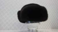 Шапка норковая мужская, "черный бриллиант", размер 57