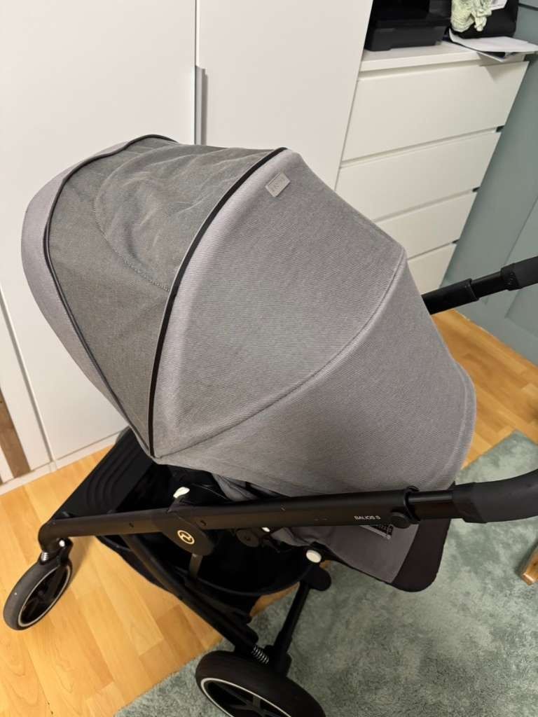 Като НОВА! Cybex Balios S Lux Soho Grey пълен комплект + подарък
