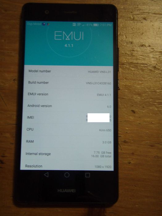 Huawei P9 Lite VNS-L31 ROM 16 Gb RAM 3 Gb, functional in orice retea