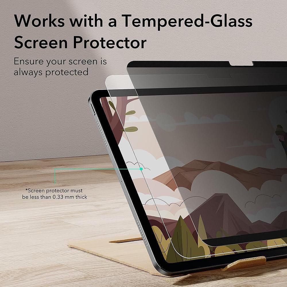 Esr paper-feel magnetic screen protector за ipad pro 13 (2024) privacy