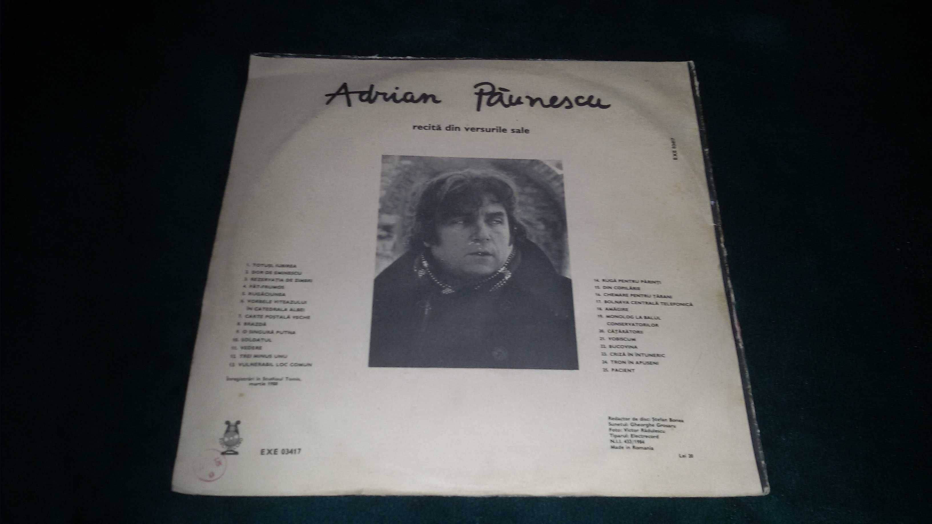 Vinil Adrian Paunescu "totusi ,iubirea" / Mircea Vintila