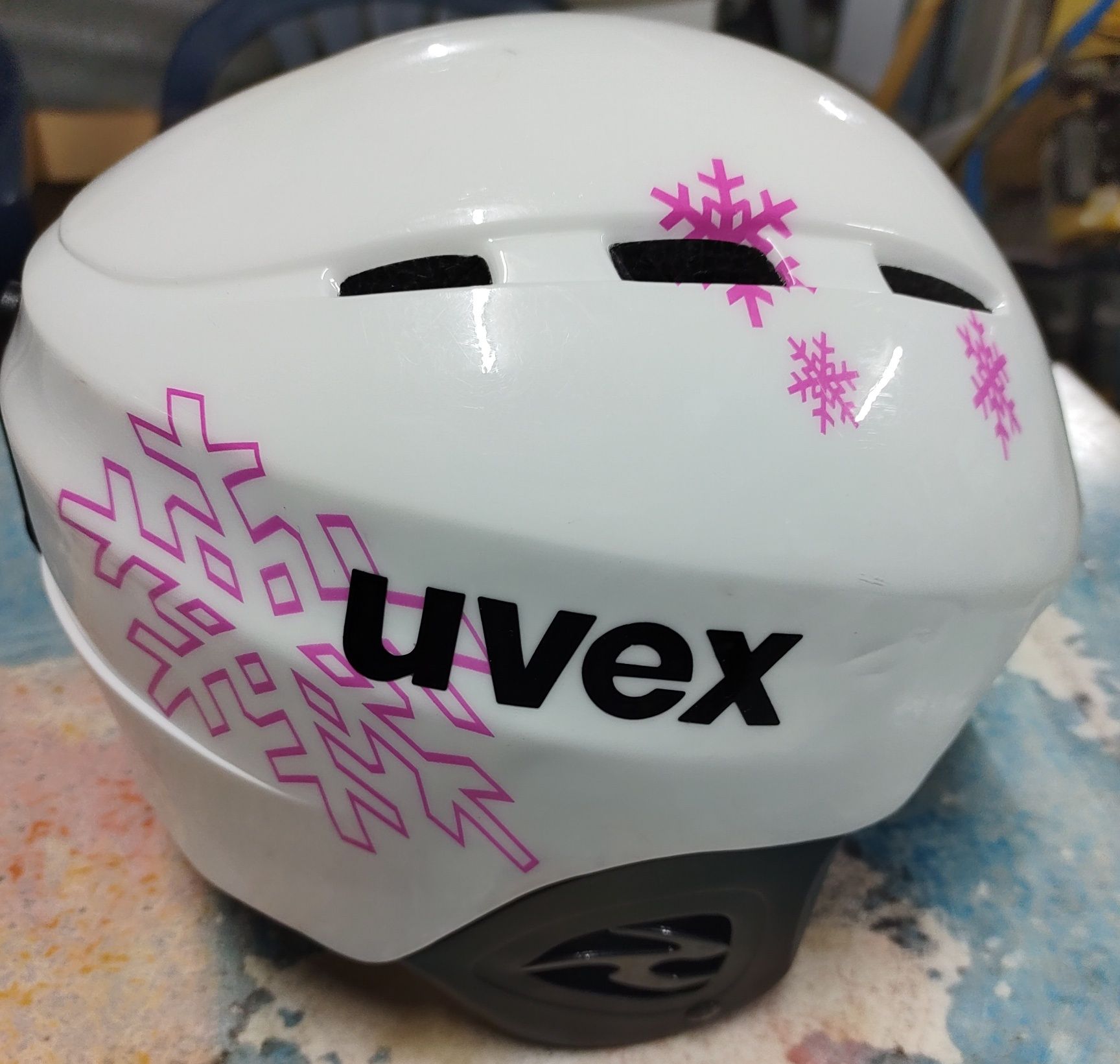 Cască ski albă Uvex 55 - 58cm