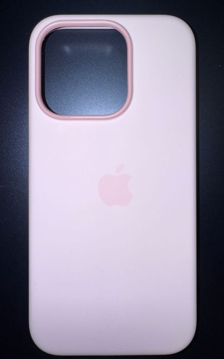 Husă originală Apple Silicone – Roz pal – iPhone 15 Pro