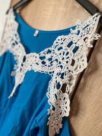Дамска блуза с дантелена декорация размер М