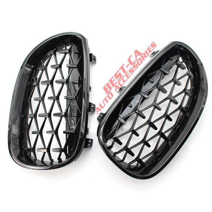Set Grile Nari Diamond Style pentru BMW Seria 5 E60 E61 Negru Lucios