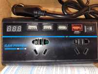 Invertor auto masina 12/24 V 200W maxim cu functie fast charge NOU