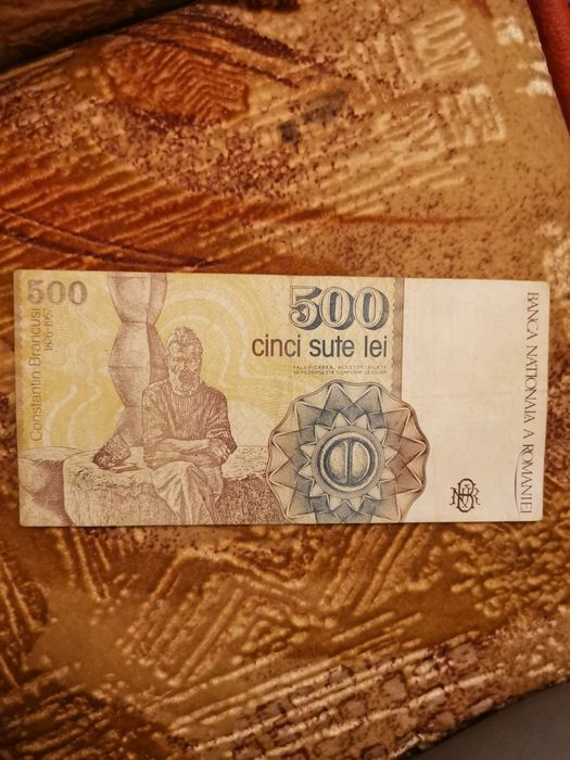 Vând bancnota de 500 lei din anul 1991 cu Brâncuși, ca și Noua!