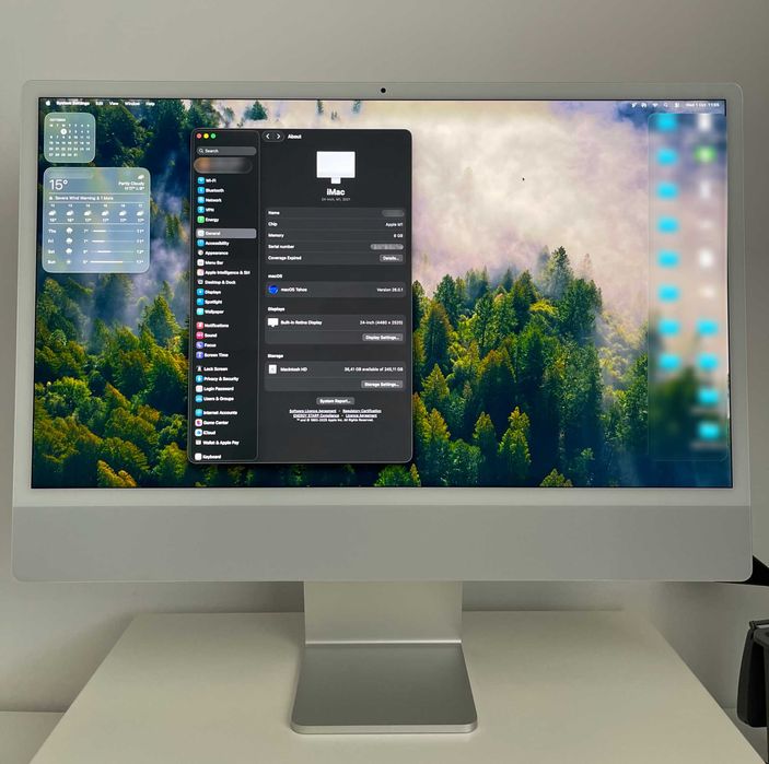 Apple iMac 24” M1 Retina 2021 – 8GB RAM, 256GB SSD, tastatura + mouse