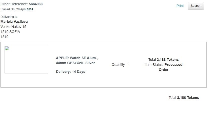 Apple watch 44mSE LTE/Cell  2nd Generation + 2ри комплект всички части