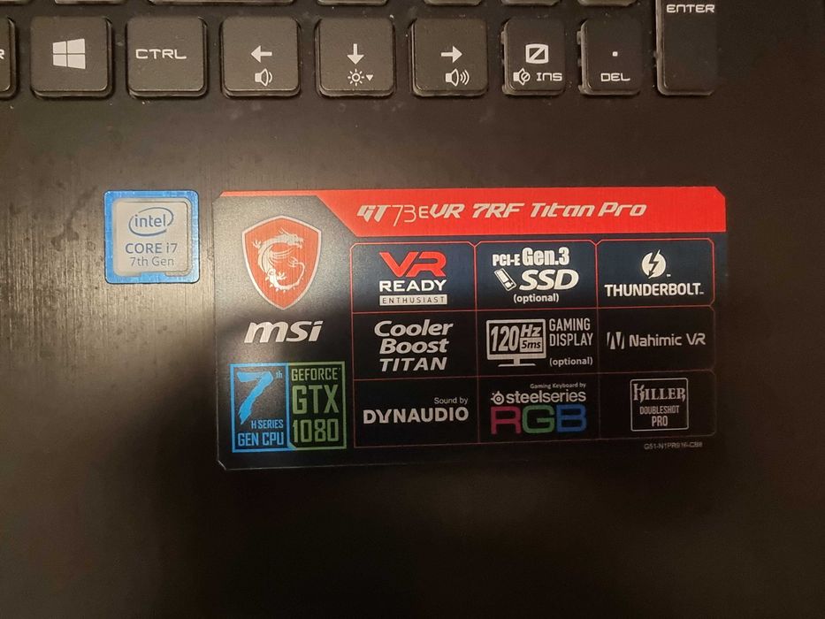Laptop Gaming MSI GT73VR 7RF Titan Pro 17.3", GeForce GTX 1080, 32GB