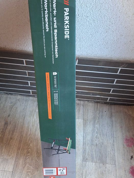 Banc / Masa de lucru pliabila, 150 kg, 605x790x630mm,4 cleme, ParkSide