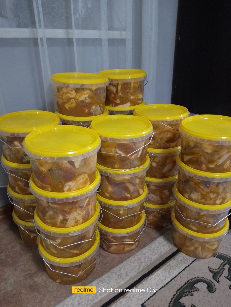 Шашлык из утки и крылышки