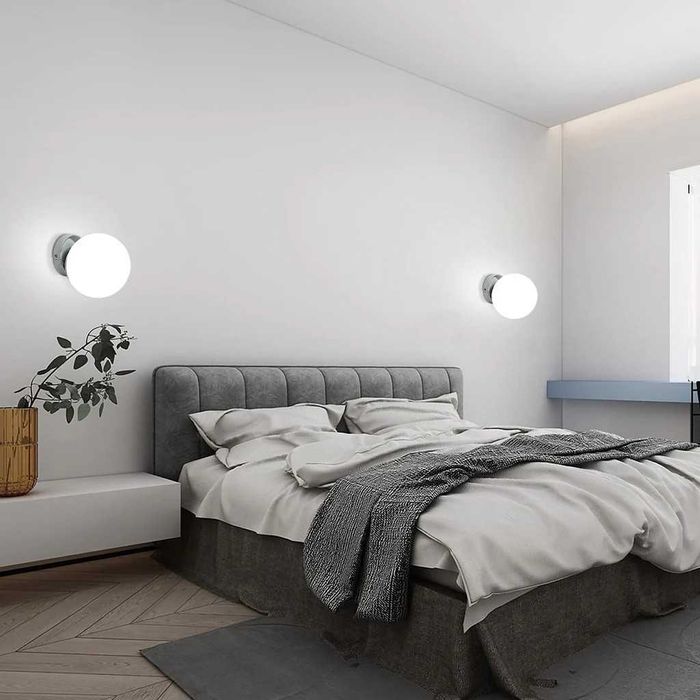 Lampă de perete de interior, cu bilă de sticlă pentru dormitor, hol