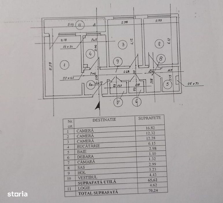 Apartament 3 Camere Obor Bloc Reabilitat