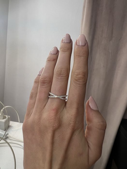 Inel X Cross cu moissanite 0,4 CT