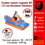 Tocatoare resturi vegetale latime de lucru EF 115 cm nou Agramix