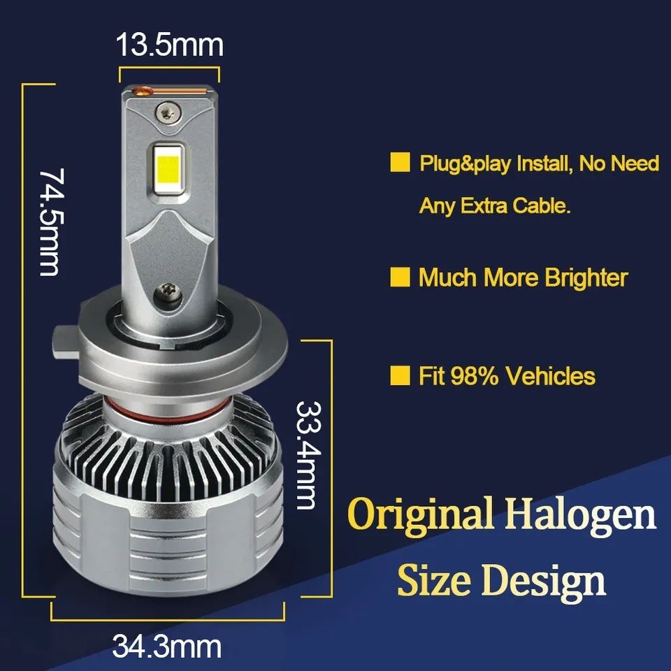 Лед крушки H1 H4 H7 *CANBUS*  + Подарък LED T10 Безплатна доставка