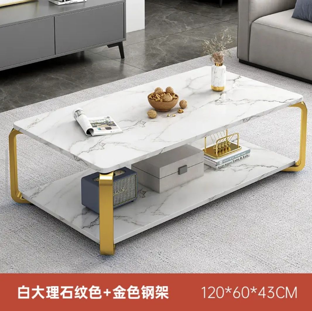 Стильный журнальный столик «Golden Charm» 120x60