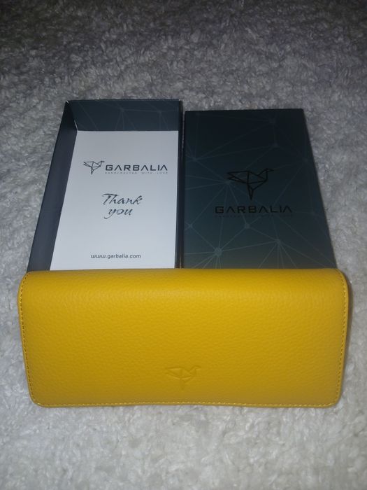 НОВО! Портмоне Garbalia естествена кожа горчица