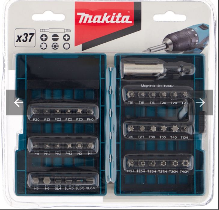 Makita набор бит 37шт Новый