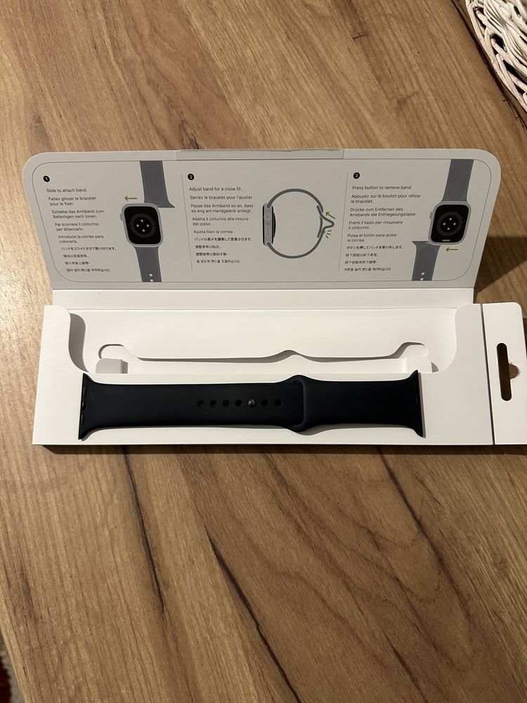 Curea Apple Watch-Midnight Sport Band de 45mm M/L, ORIGINALA