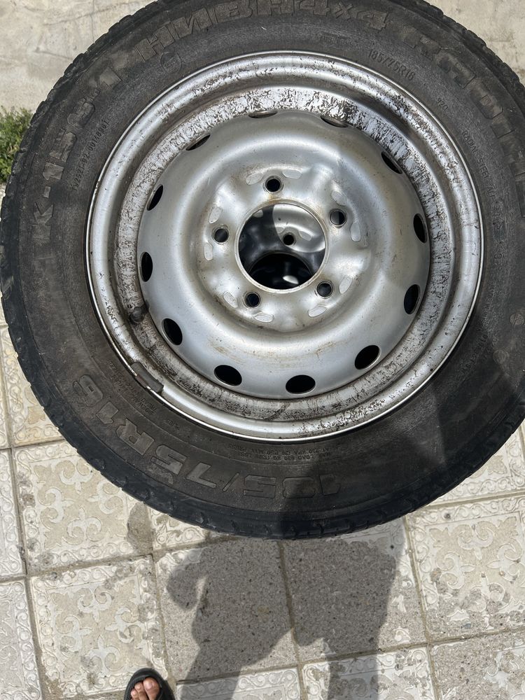 Продам диски с резиной на ниву