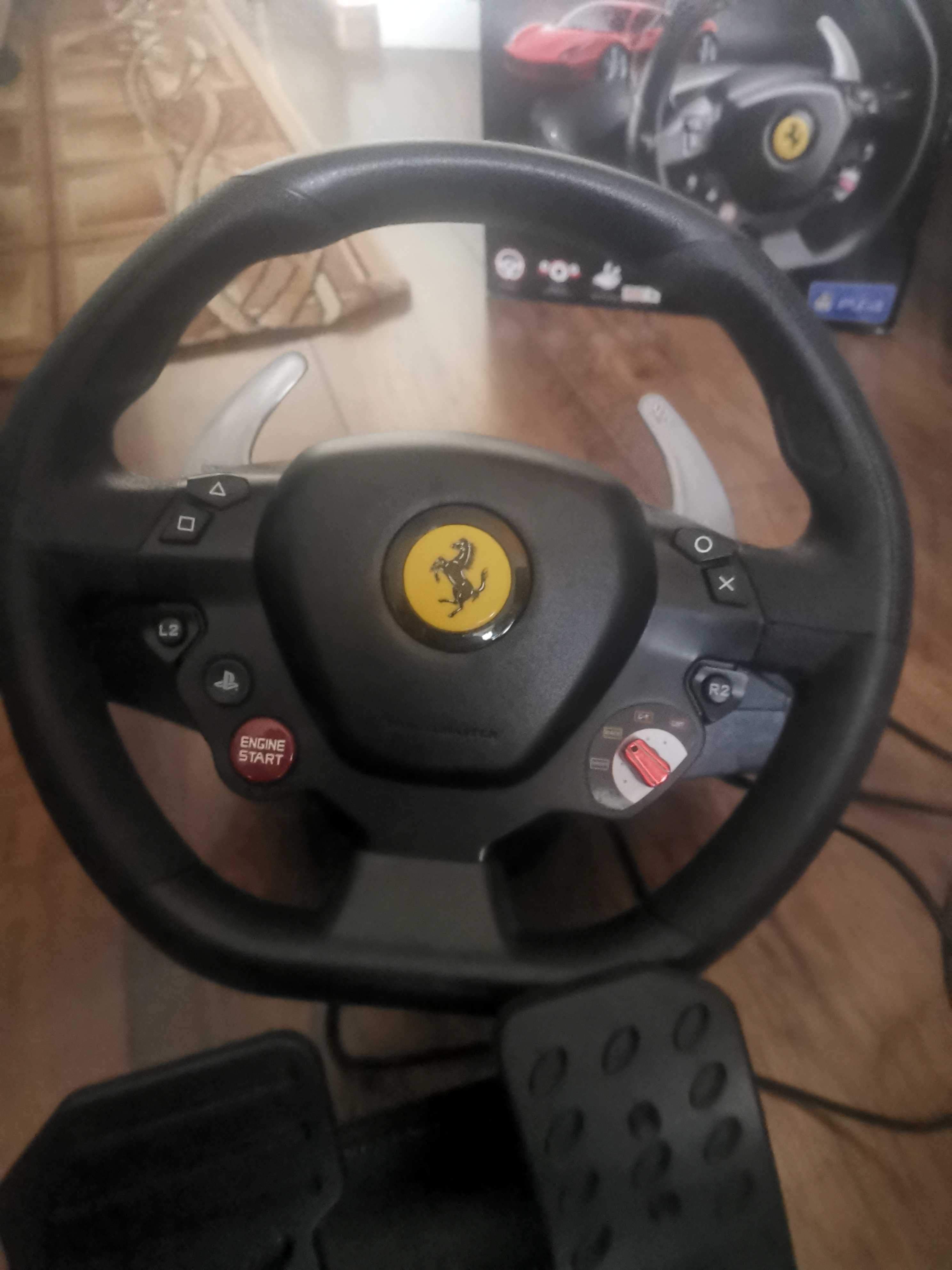 Волан и педали T80 Ferrari 488 GTB Edition за PC