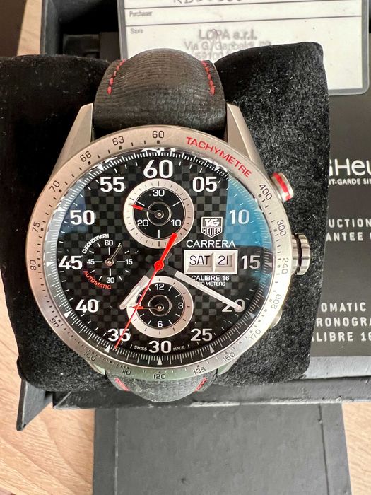 Tag Heuer Carrera Titanium Day Date  Chronograph Automatic 43 Mm Acte
