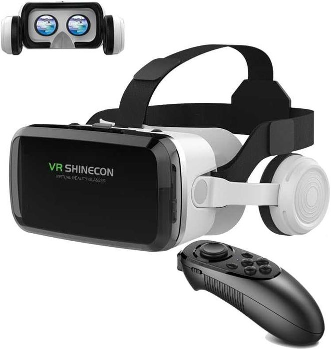3D VR очила за виртуална реалност за телефони 4.7-6.7" с дистанционно