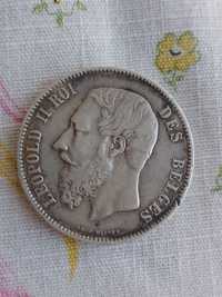 5 франка 1869 година Леополд II