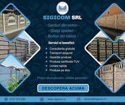 Gard beton ARMAT 25 ani Garantie ! placi si stalpi ornamentali
