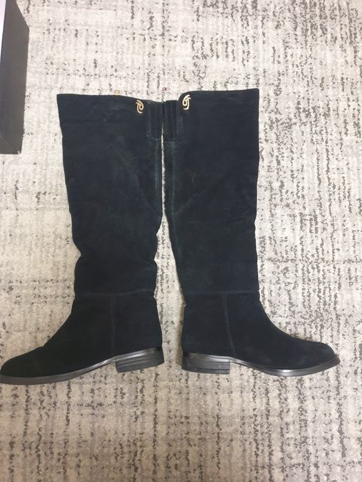 Натуральныая замша ботфорты