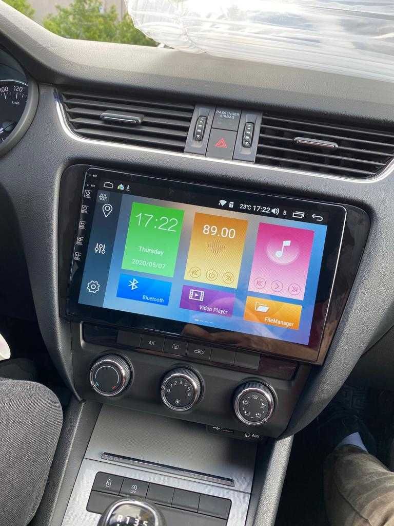 Navigatie Android 13 SKODA OCTAVIA 3 1/8 Gb Waze CarPlay Bt GPS
