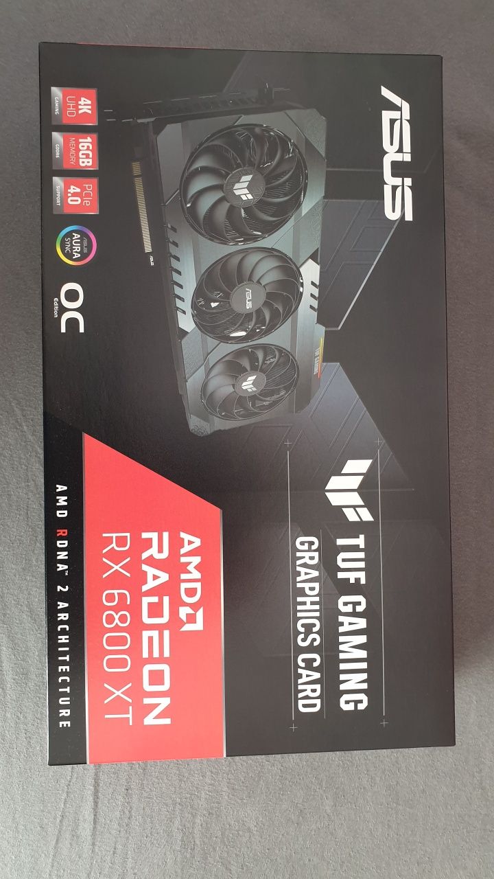 6800XT ASUS TUF full box,toate accesorile, echivalent RTX 4070 / 3080
